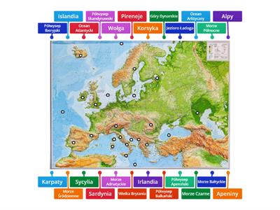 Mapa Konturowa europy do wydruku Materiały dydaktyczne