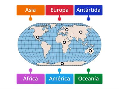 Continentes y oceános Recursos didácticos