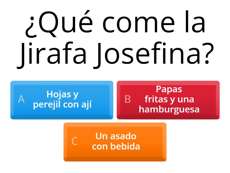 Comprensión Lectora La Jirafa Josefina Quiz