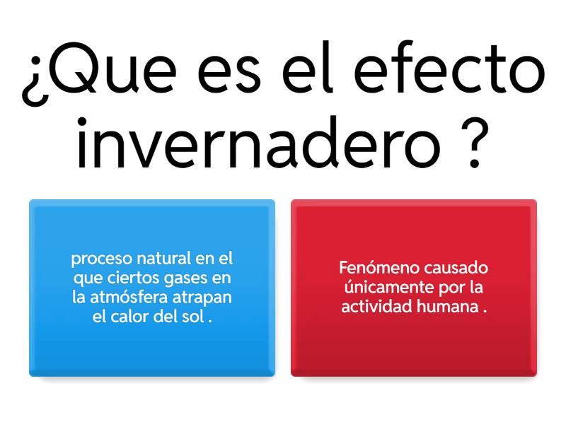 Efecto Invernadero Quiz