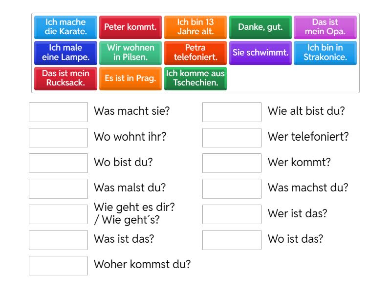 Fragen Und Antworten Match Up