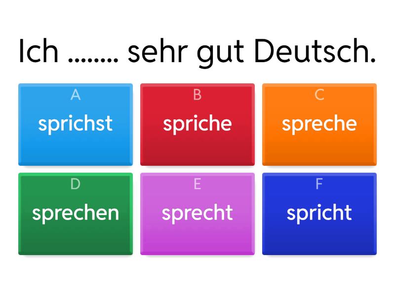 Sprechen Lesen Laufen Schlafen Fahren Quiz