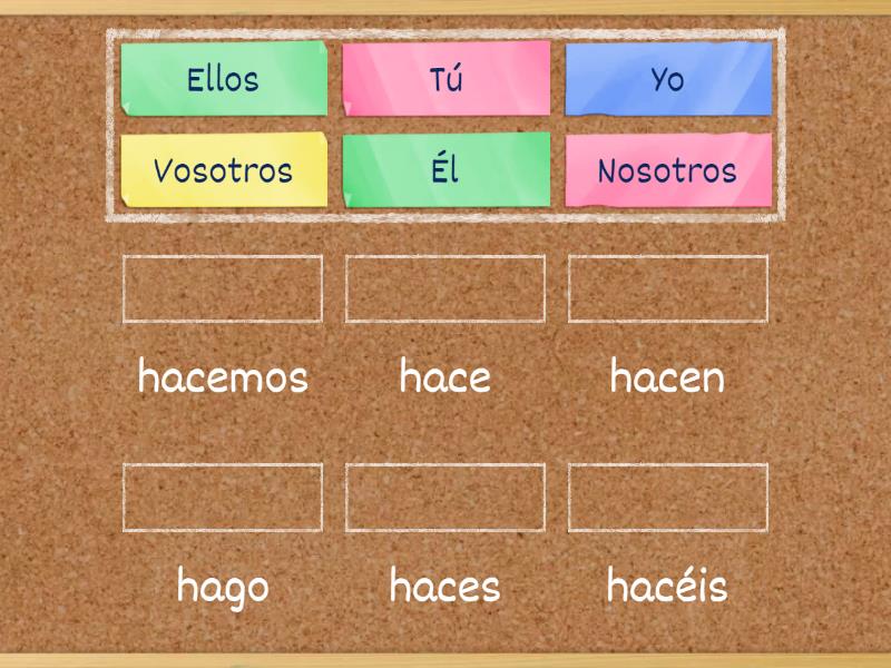 El Verbo Hacer En Espa Ol Une Las Parejas