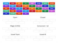 Syllable Types BIG Sort