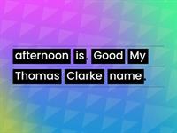 Introduce yourself - word order