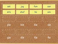 consonant + le syllable matching