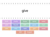 Irregular verbs (simple past)