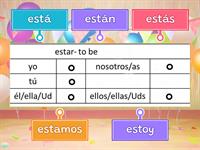 El verbo estar