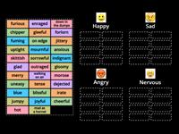 Feelings: Synonym Sort