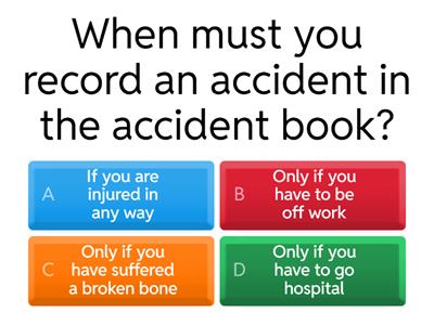 Health and safety section 2 accident prevention and reporting