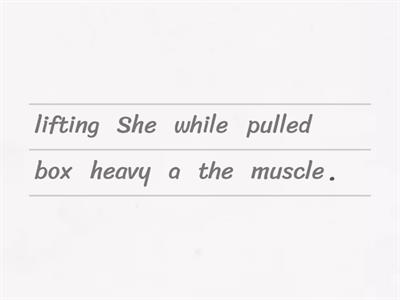 G2 sentence scramble 