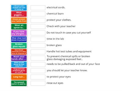 Year 7 Science Lab safety