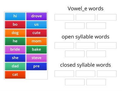 Syllable Patterns