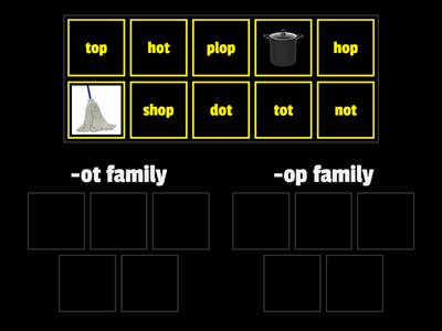 -ot  -op word sort