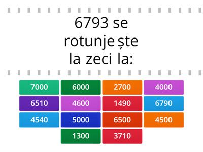  Rotunjirea numerelor naturale 0 - 10000