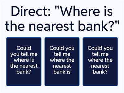 Direct & Indirect Questions