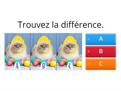 Trouvez la différence  (pour Pâques)