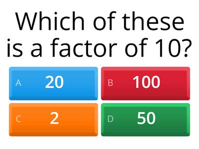 Factors and Multiples Practice 