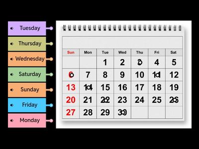 U3 Labelled Diagram - Days of the Week