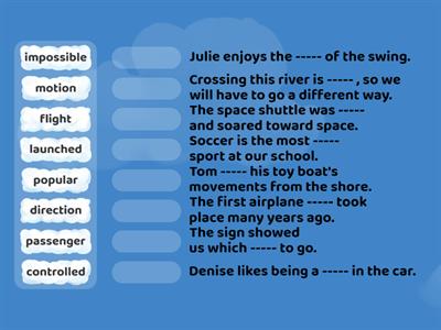 G3 Wonders 37  First in Flight Vocab Match Up