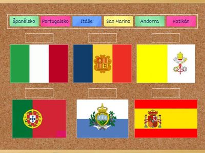 Vlajky států jižní Evropy (spojovačka)