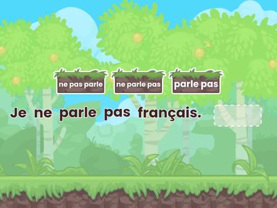 Выбери правильную отрицательную форму предложения (ne … pas).