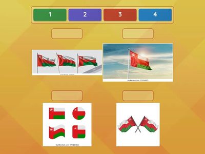Match the number with the correct number of flags!