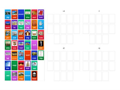 7.kl Lühike sisseütlev, mis tähe lõppu paned, kas -a, -i, -u või -e?