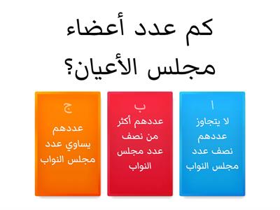  اسئلة مجلس الأعيان الأردني