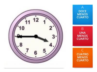 ¿Qué hora es? 2ºA