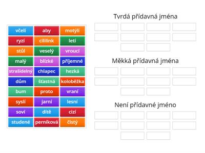 Druhy přídavných jmen