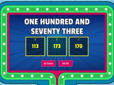 BI3 Unit Starter - NUMBERS 100 - 1000