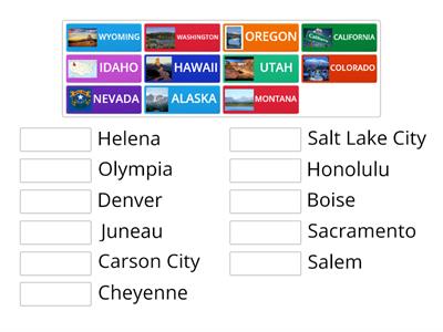 The West - States & Capitals