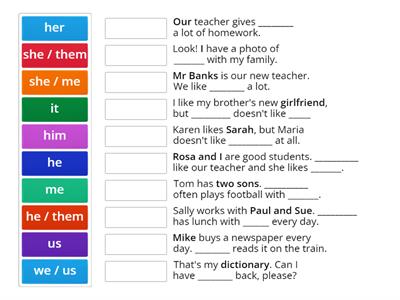 Subject & Object Pronouns