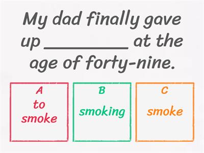 Gerund and Infinitive B2