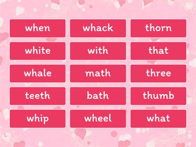 Digraphs th/wh