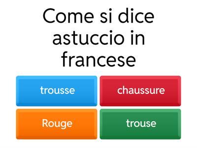Gli oggetti della classe in francese