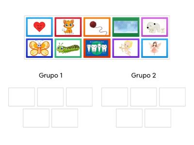 ordena los dibujos como corresponda