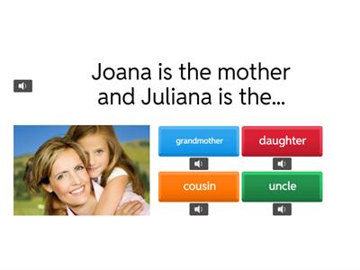 Basic 1 - unit 2 - family quiz