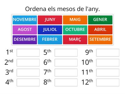 ELS MESOS DE L'ANY