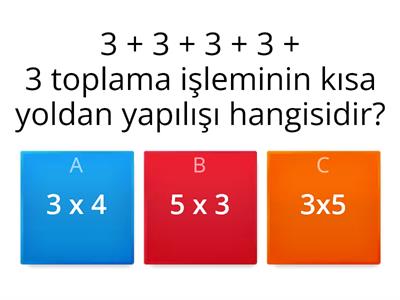 2. sınıf çarpma işlemi 