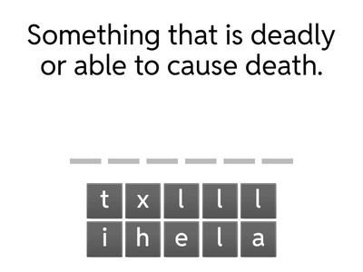 Adv. English_Vocabulary Test #2 Words to Spell