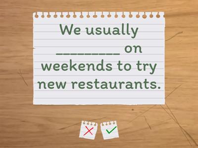 IELTS SPEAKING-VOCAB.FOODS (Examples) 