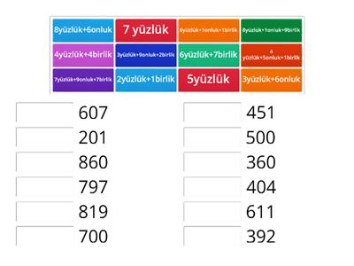 3 basamaklı doğal sayılar