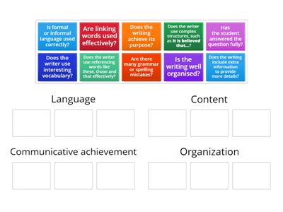 FCE SPECIAL - Assessment criteria