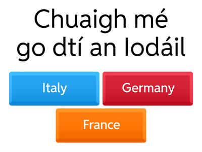 Irish Language Holidays Quiz
