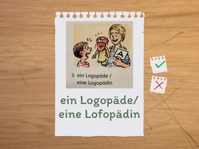 Gesundheitsberufe. Überlegen Sie sich, welche Tätigkeiten die folgenden Berufe haben? 