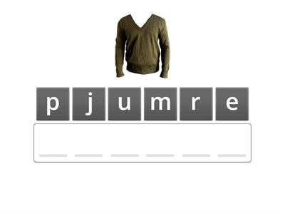 ESOL Pre Entry - Spelling Clothes