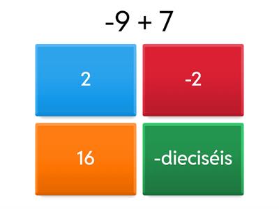 Ejercicios de Numeros Enteros octavo  
