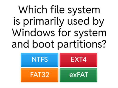 1.x Operating Systems Quiz